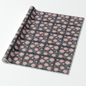 Magische Blumen mit Glitter-Design Geschenkpapier (Ungerollt)