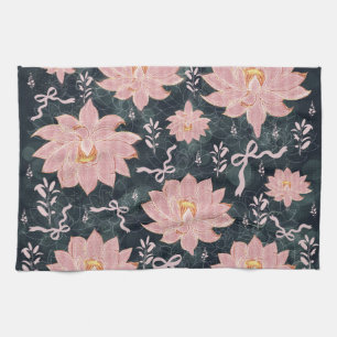 Magische Blumen mit Glitter-Design  Geschirrtuch