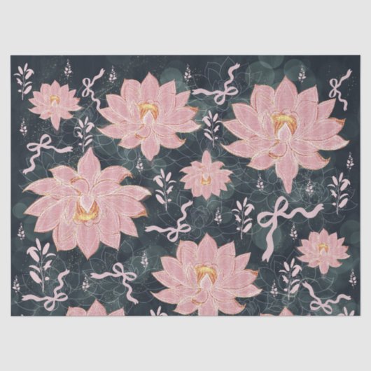 Magische Blumen mit Glitter-Design Seidenpapier (Vorderseite)