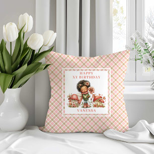 Magische Blumenfee 5. Geburtstag Zierkissen