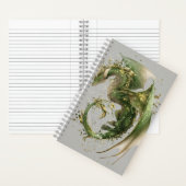 Magische Blumenschrift Green Wyvern Dragon Journal Notizblock (Innen)