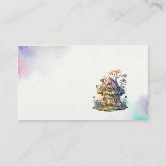 Magische Blumenzähne Princess Babydusche Windeln Begleitkarte (Rückseite)