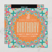 Magische Bohemisch 50. Geburtstag Einladungen (Vorne/Hinten)