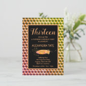 Magische Bohemische Feather Geburtstag Einladung (Stehend Vorderseite)