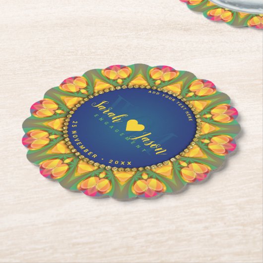 Magische Bohemische Sonnenblumenmonogramm Untersetzer (angewinkelt)