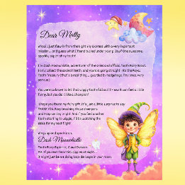 Magische Boys Tooth Fairy Keepake Letter- Custom