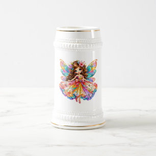 Magische Bunte Feen Digital Clipart - Süße Fantasi Bierglas