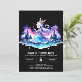 Magische Burg Princess Birthday Einladung (Stehend Vorderseite)