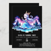 Magische Burg Princess Birthday Einladung (Vorne/Hinten)