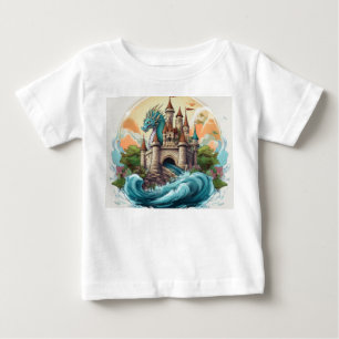 Magische Burg und Drache T - Shirt