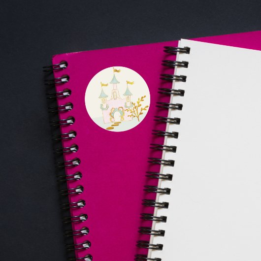 Magische Burgklemme Runder Aufkleber