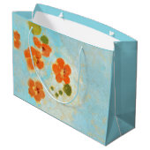 Magische California Orange Poppies Fields Große Geschenktüte (Rückseite Schrägansicht)