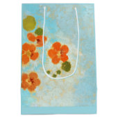 Magische California Orange Poppies Fields Mittlere Geschenktüte (Rückseite)