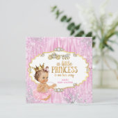 Magische Carriage Princess Baby Dusche Rosa Einladung (Stehend Vorderseite)