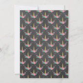 Magische Chalkboard Einhorn Süßigkeiten 2 Geburtst Einladung (Rückseite)