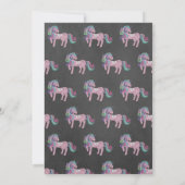 Magische Chalkboard Einhorn Süßigkeiten Geburtstag Einladung (Rückseite)