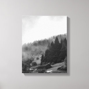 Magische, coole Natur im Nebel Leinwanddruck