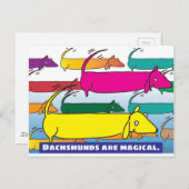 Magische Dackeln Postkarte (Vorne/Hinten)