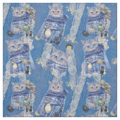 Magische Denim-Taschen und -Kätzchen Stoff (Muster)