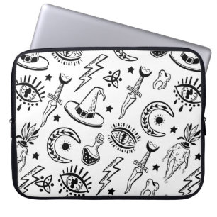 Magische Dinge, Tinte zeichnend auf einem weißen H Laptopschutzhülle
