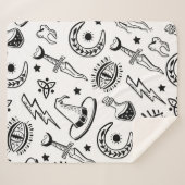 Magische Dinge, Tinte zeichnend auf einem weißen H Sherpadecke (Vorderseite (Horizontal))