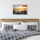 Magische Dock Sunset Leinwanddruck (Insitu (Schlafzimmer))