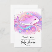Magische Dolphin-Babydusche Dankeskarte (Vorne/Hinten)