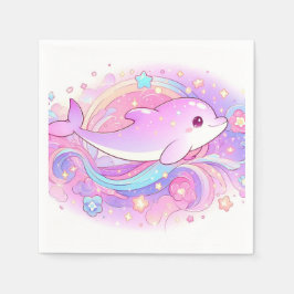 Magische Dolphin-Babydusche Serviette