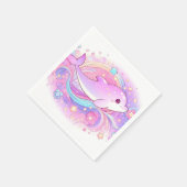 Magische Dolphin-Babydusche Serviette (Ecke)