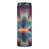 Magische Drachen Reflection Ai Art Thermosbecher (Rückseite)