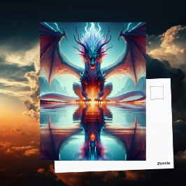 Magische Drachenreflektion | Sprichwort Hi Postkarte