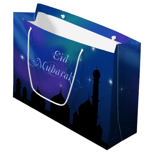 Magische Eid Nacht - große Geschenk-Tasche Geschenktüte (Vorderseite Schrägansicht)