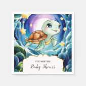 Magische, einfache Meeresschildkrötendusche Serviette (Vorderseite)