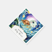 Magische, einfache Meeresschildkrötendusche Serviette (Ecke)