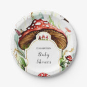 Magische, einfache Mushroom-Babydusche Pappteller (Vorderseite)