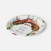 Magische, einfache Mushroom-Babydusche Pappteller (Schrägansicht)