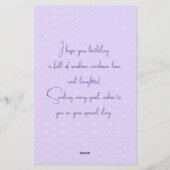 Magische Einhorn Fantasiewolken Geburtstagsromanan Briefpapier (Rückseite)