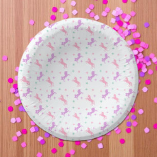 Magische Einhorn-Mädchen-Geburtstag Pappteller