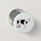 Magische Einhorn-Molkereimilch-Kuh Button (Vorne & Hinten)
