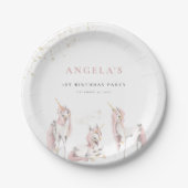 Magische Einhorn-Papierplatte Pappteller (Vorderseite)