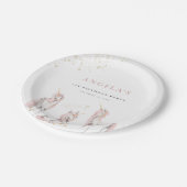 Magische Einhorn-Papierplatte Pappteller (Schrägansicht)