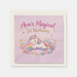 Magische Einhorn-Party-Dekoration Mädchen-Geburtst Serviette