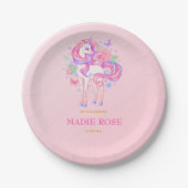 Magische Einhorn-Party-Geburtstag Pappteller (Vorderseite)