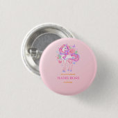 Magische Einhorn-Party-Geburtstagsfeier Button (Vorne & Hinten)