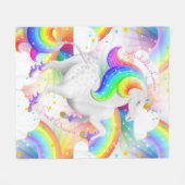 Magische Einhorn-Prinzessin-Sternexplosion Regenbo Fleecedecke (Vorderseite (Horizontal))