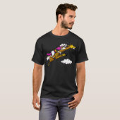 Magische Einhorn-Reitgiraffen-lustige Tiere T-Shirt (Vorne ganz)