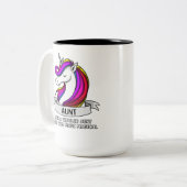 Magische Einhorn-Tante Zweifarbige Tasse (Vorderseite Links)