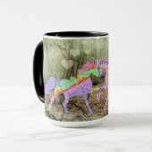 Magische Einhorn-Tasse mit Wald Tasse (Vorderseite Links)