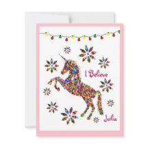 Magische Einhorn Weihnachtsfeiertage Custom Card