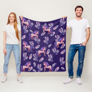 Magische Einhörner Fleecedecke